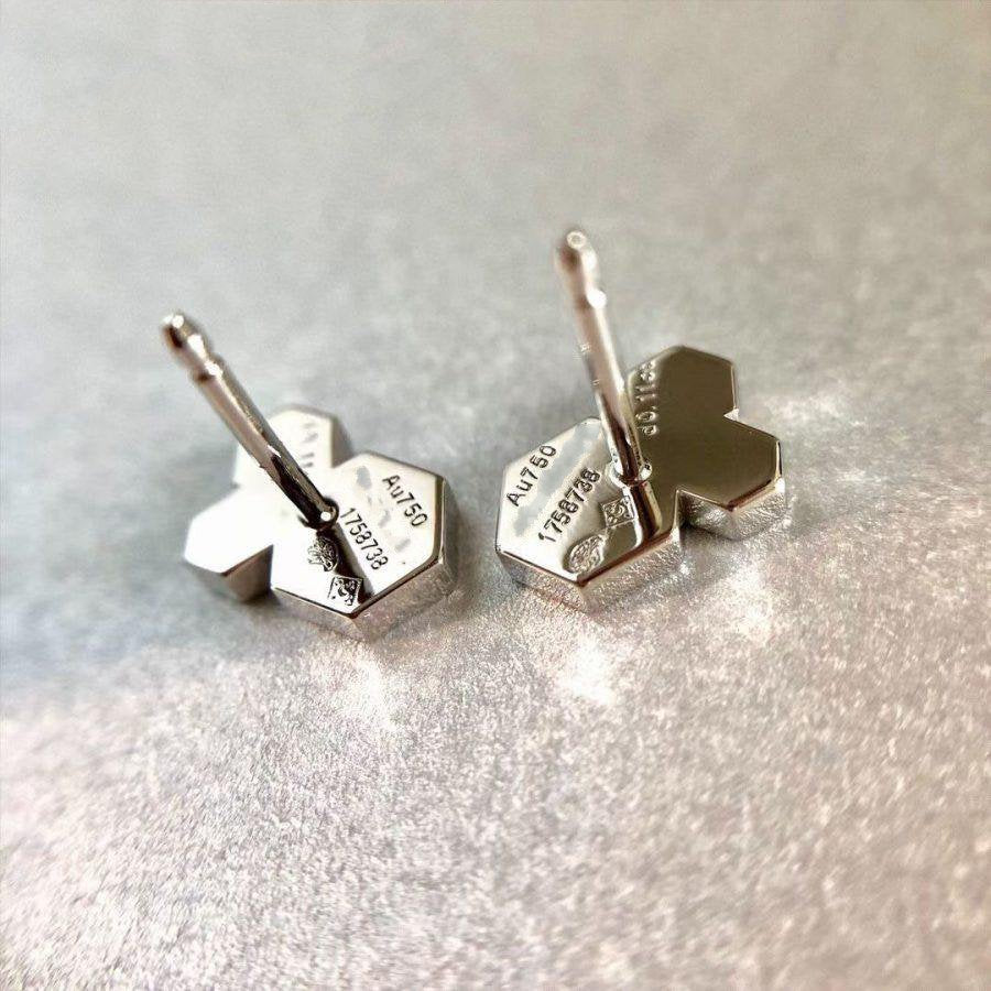 [LumiVibe]BEE LOVE SILVER DIAMOND EARRINGS