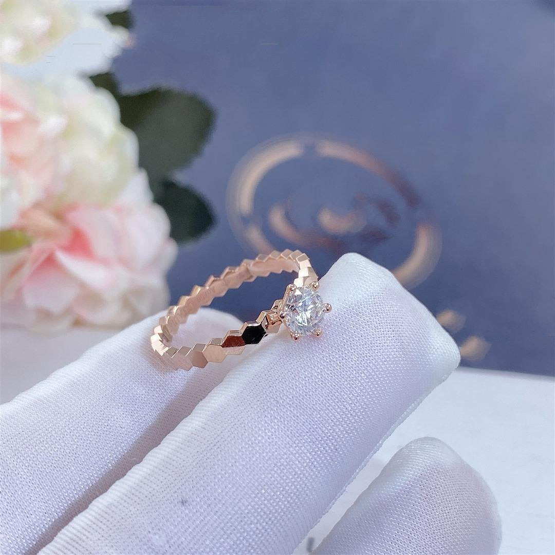 [LumiVibe]BEE LOVE RING PINK GOLD 1 DIAMOND