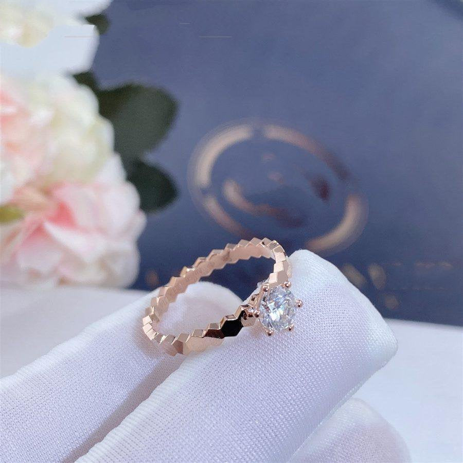 [LumiVibe]BEE LOVE RING PINK GOLD 1 DIAMOND