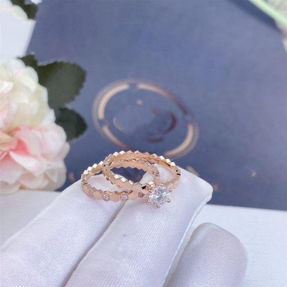 [LumiVibe]BEE LOVE RING PINK GOLD 1 DIAMOND