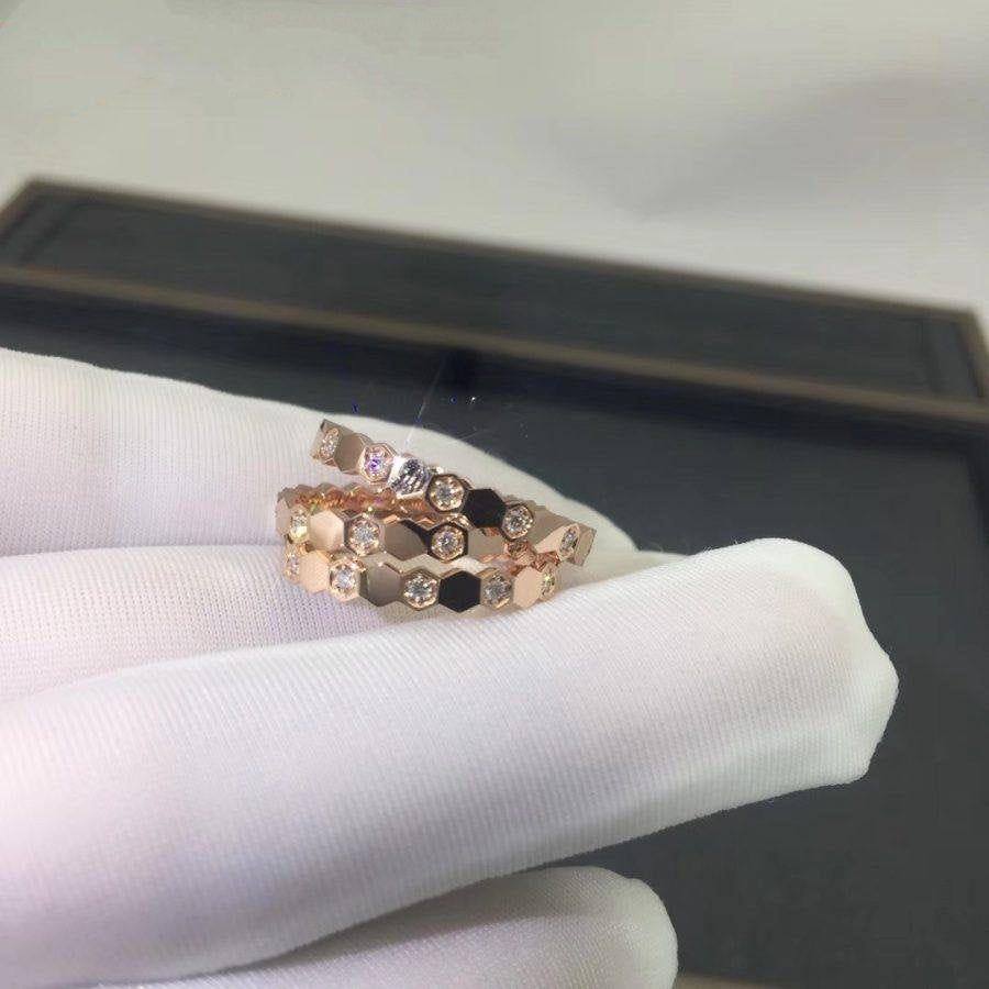 [LumiVibe]BEE LOVE RING PINK GOLD DIAMOND