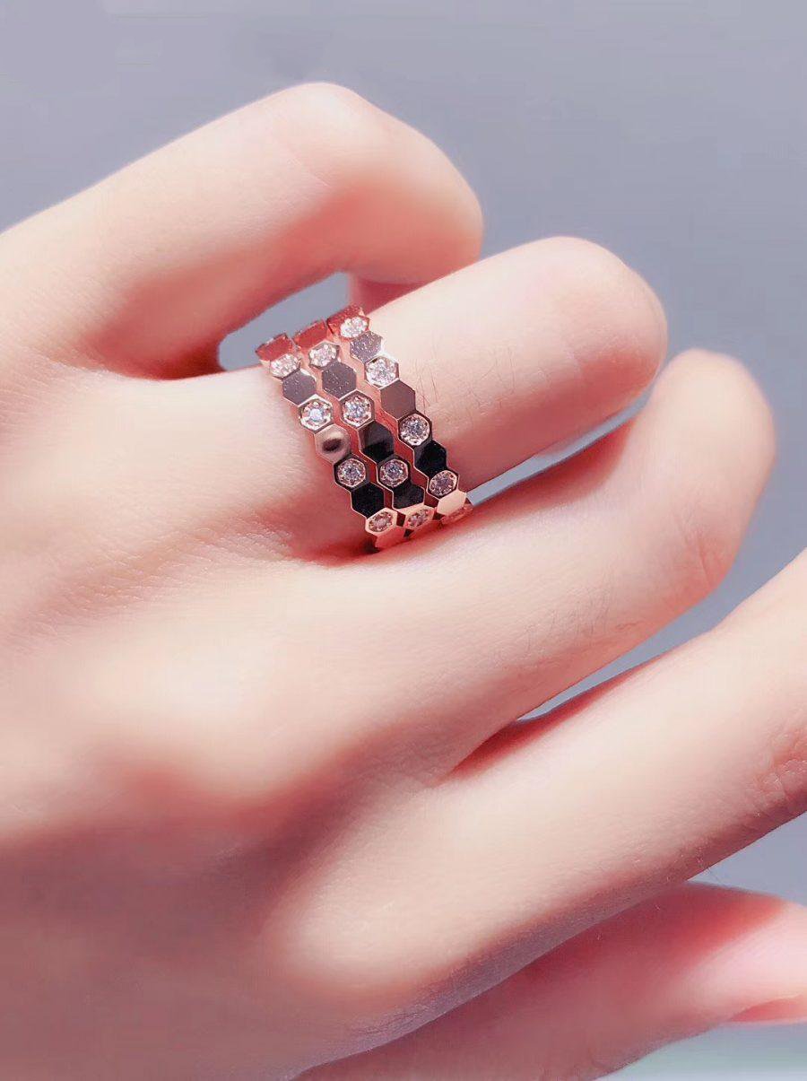 [LumiVibe]BEE LOVE RING PINK GOLD DIAMOND