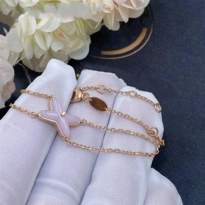 [LumiVibe]JEUX BRACELET PINK MOP PINK GOLD 1 DIAMOND