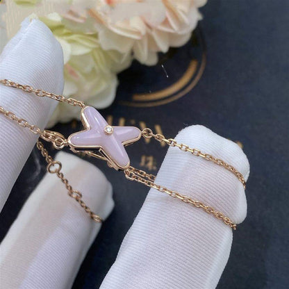 [LumiVibe]JEUX BRACELET PINK MOP PINK GOLD 1 DIAMOND