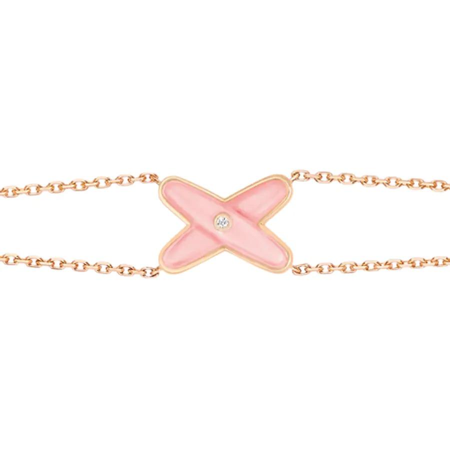 [LumiVibe]JEUX BRACELET PINK MOP PINK GOLD 1 DIAMOND