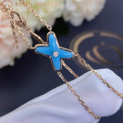 [LumiVibe]JEUX BRACELET TURQUOISE PINK GOLD 1 DIAMOND