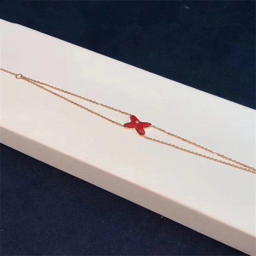 [LumiVibe]JEUX BRACELET CARNELIAN PINK GOLD 1 DIAMOND