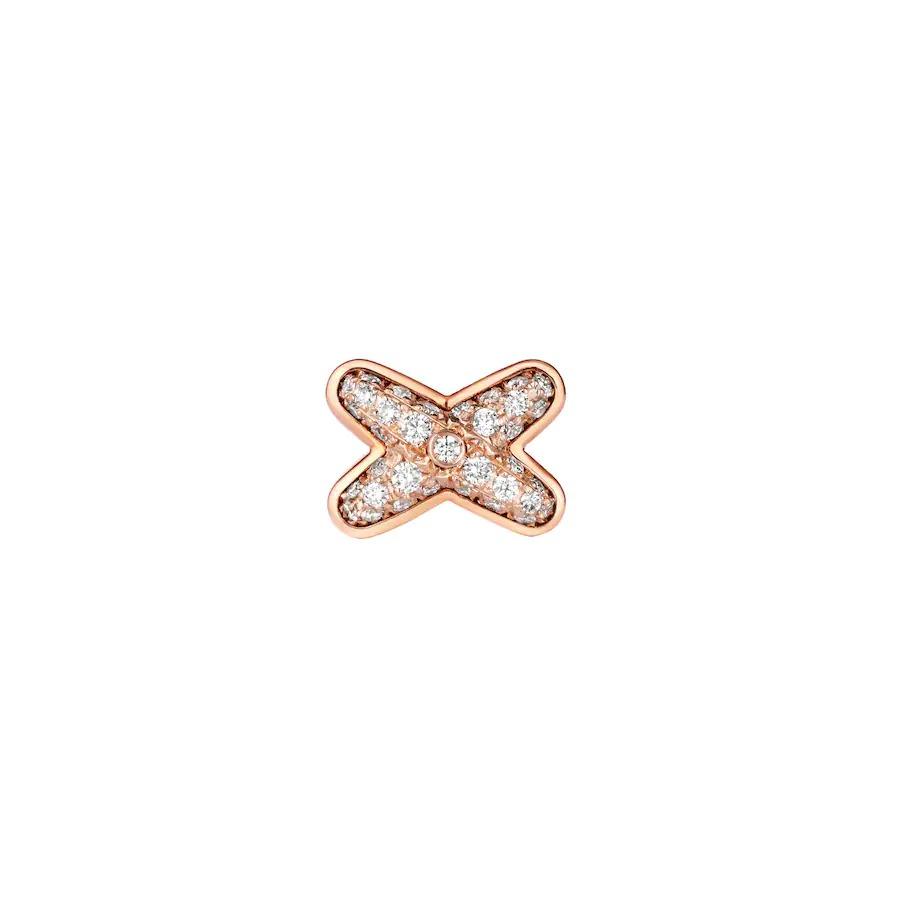 [LumiVibe]JEUX DE PINK GOLD DIAMOND EARRINGS