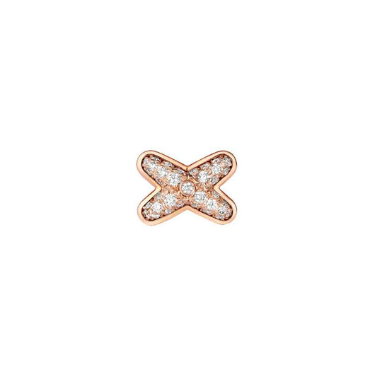 [LumiVibe]JEUX DE PINK GOLD DIAMOND EARRINGS