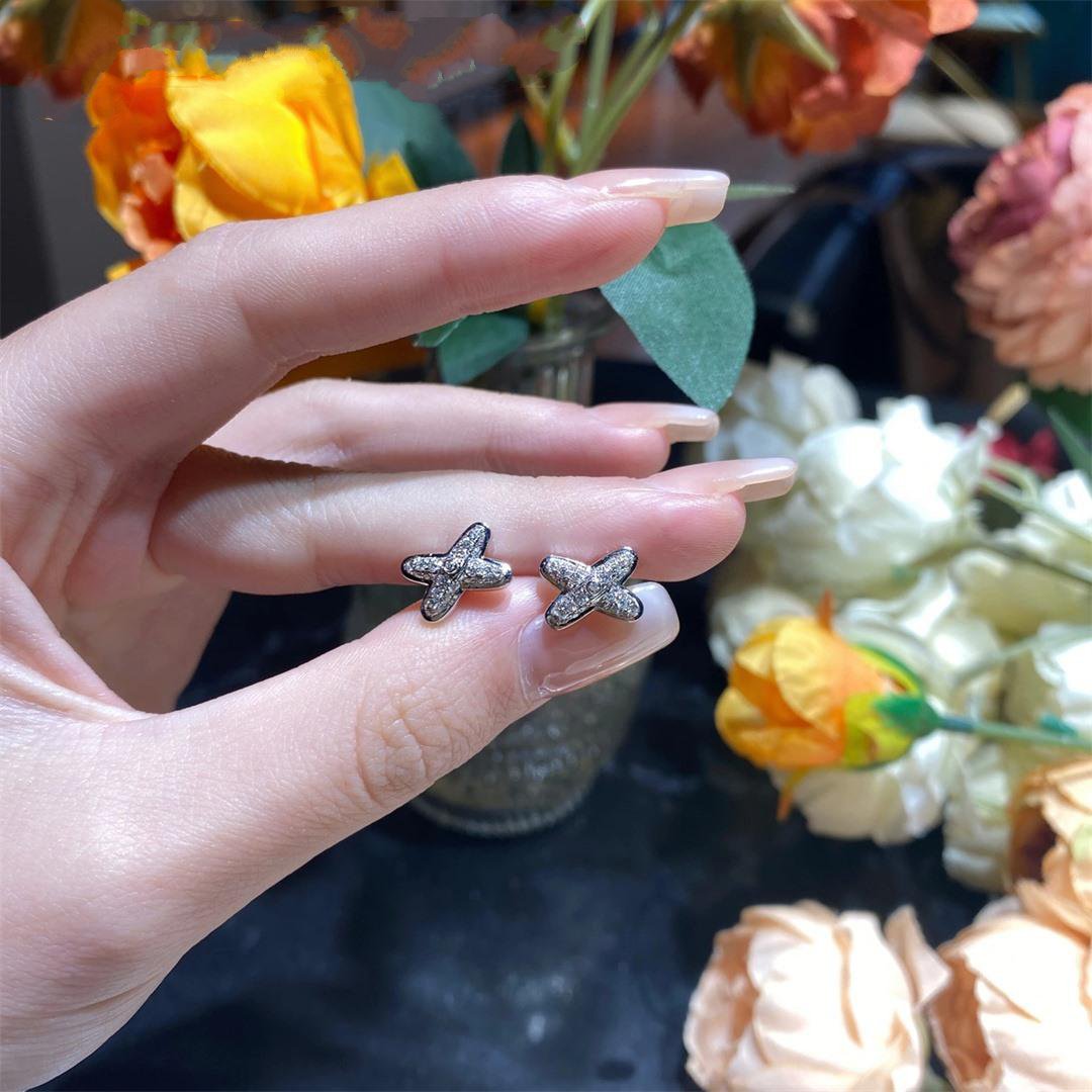 [LumiVibe]JEUX DE SILVER DIAMOND EARRINGS