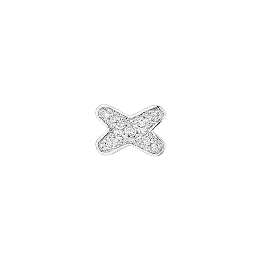 [LumiVibe]JEUX DE SILVER DIAMOND EARRINGS