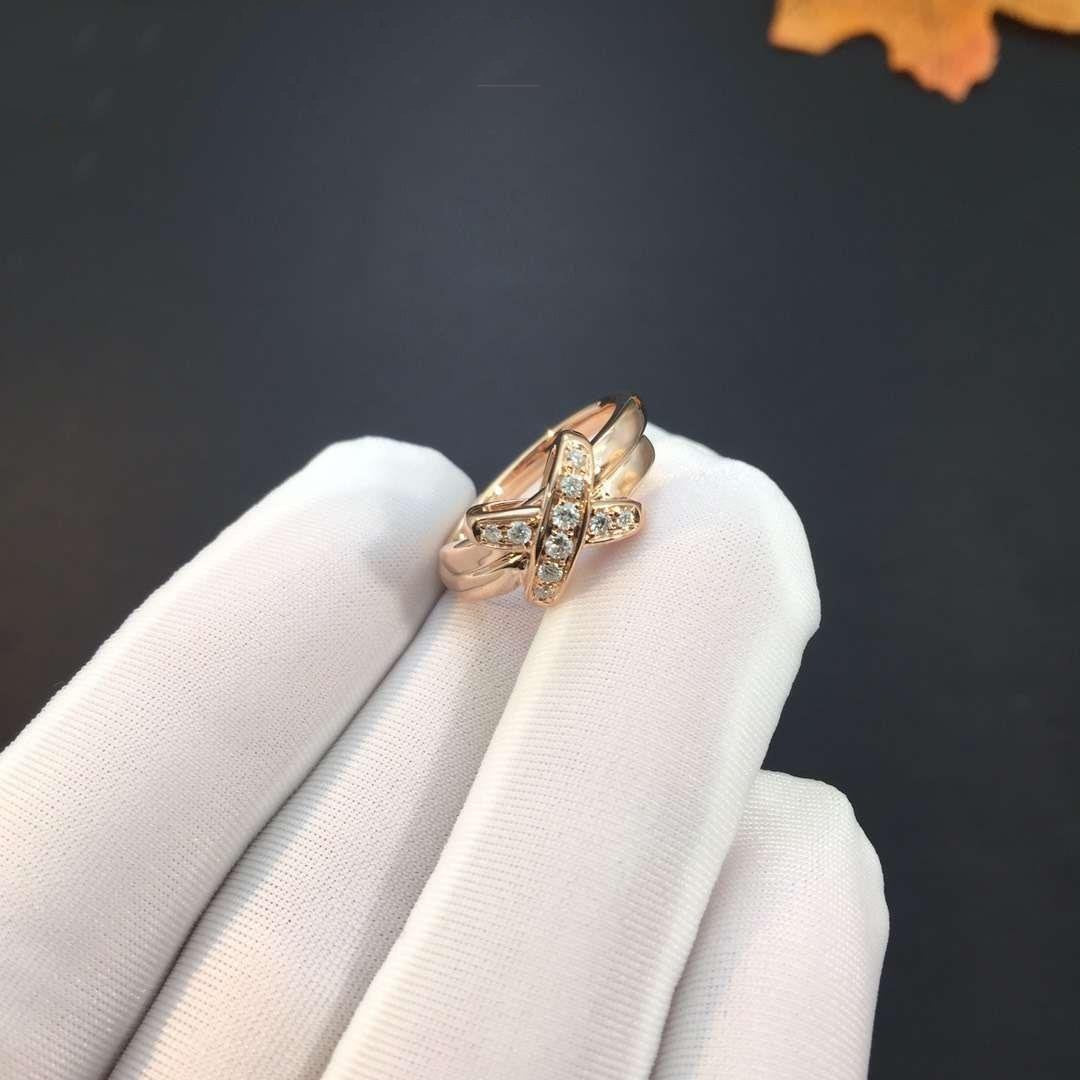 [LumiVibe]JEUX DE PINK GOLD DIAMOND RING