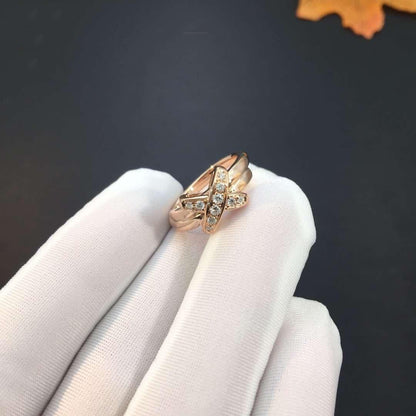 [LumiVibe]JEUX DE PINK GOLD DIAMOND RING