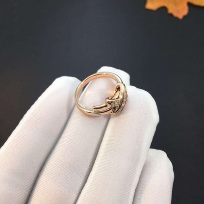 [LumiVibe]JEUX DE PINK GOLD DIAMOND RING
