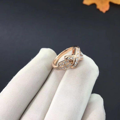 [LumiVibe]JEUX DE RING PINK GOLD DIAMOND