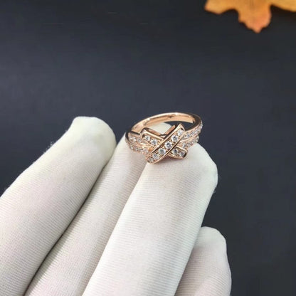 [LumiVibe]JEUX DE RING PINK GOLD DIAMOND