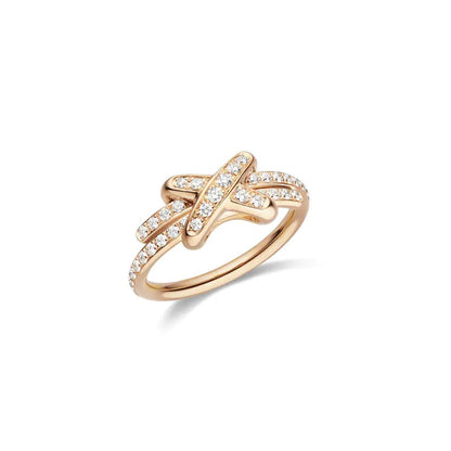 [LumiVibe]JEUX DE RING PINK GOLD DIAMOND
