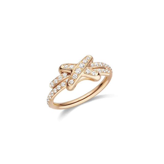 [LumiVibe]JEUX DE RING PINK GOLD DIAMOND