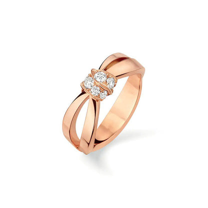 [LumiVibe]LIENS RING PINK GOLD DIAMOND