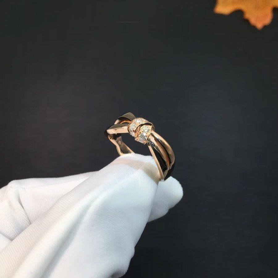 [LumiVibe]LIENS RING PINK GOLD DIAMOND