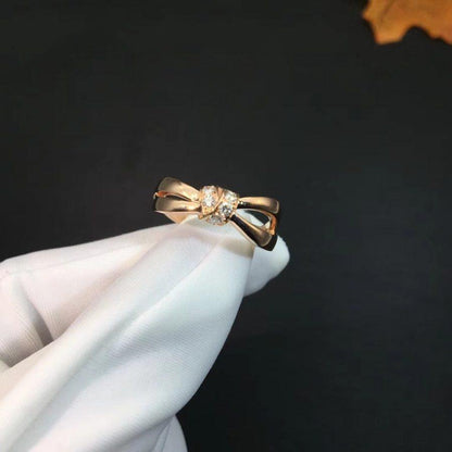 [LumiVibe]LIENS RING PINK GOLD DIAMOND