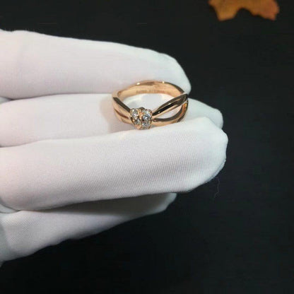 [LumiVibe]LIENS RING PINK GOLD DIAMOND
