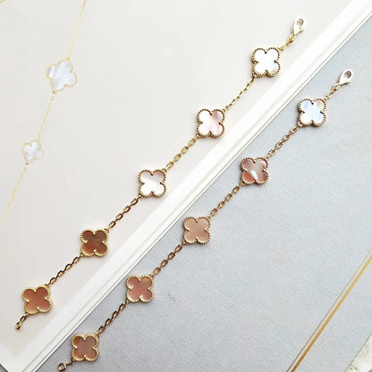[LumiVibe] CLOVER 5 MOTIFS  PINK MOP BRACELET COLLECTION