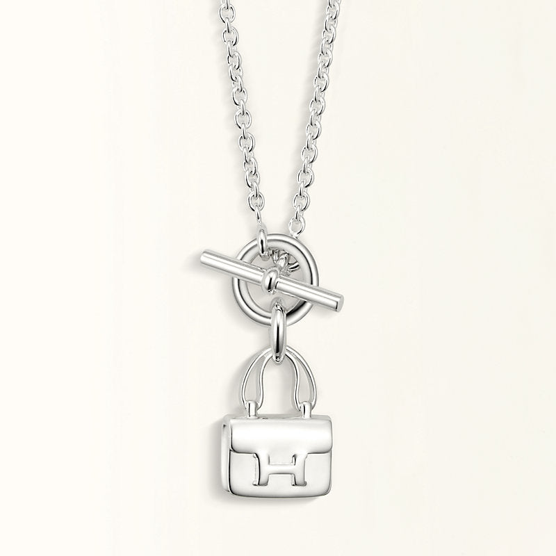 [LumiVibe]POP H PEDANT SILVER NECKLACE