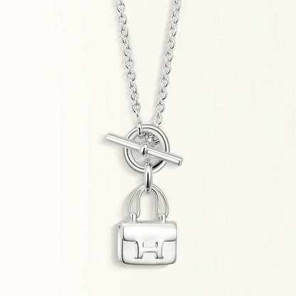 [LumiVibe]POP H PEDANT SILVER NECKLACE