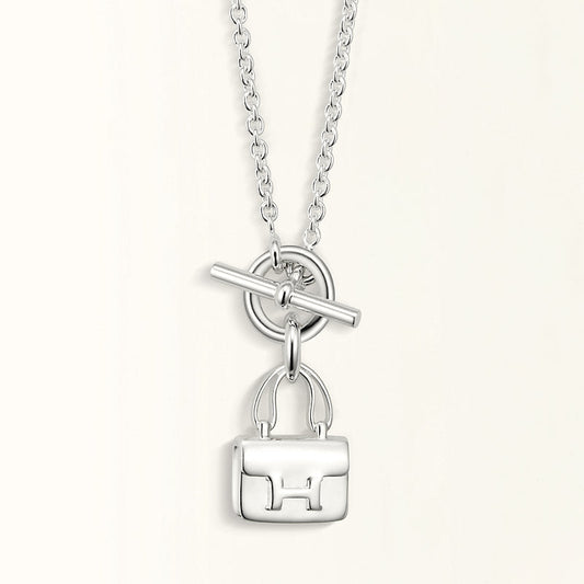 [LumiVibe]POP H PEDANT SILVER NECKLACE