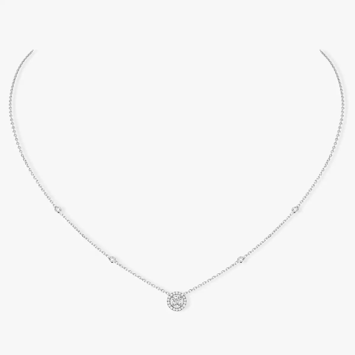 [LumiVibe]Diamond Necklace 0,20ct Brilliant Shape Joy