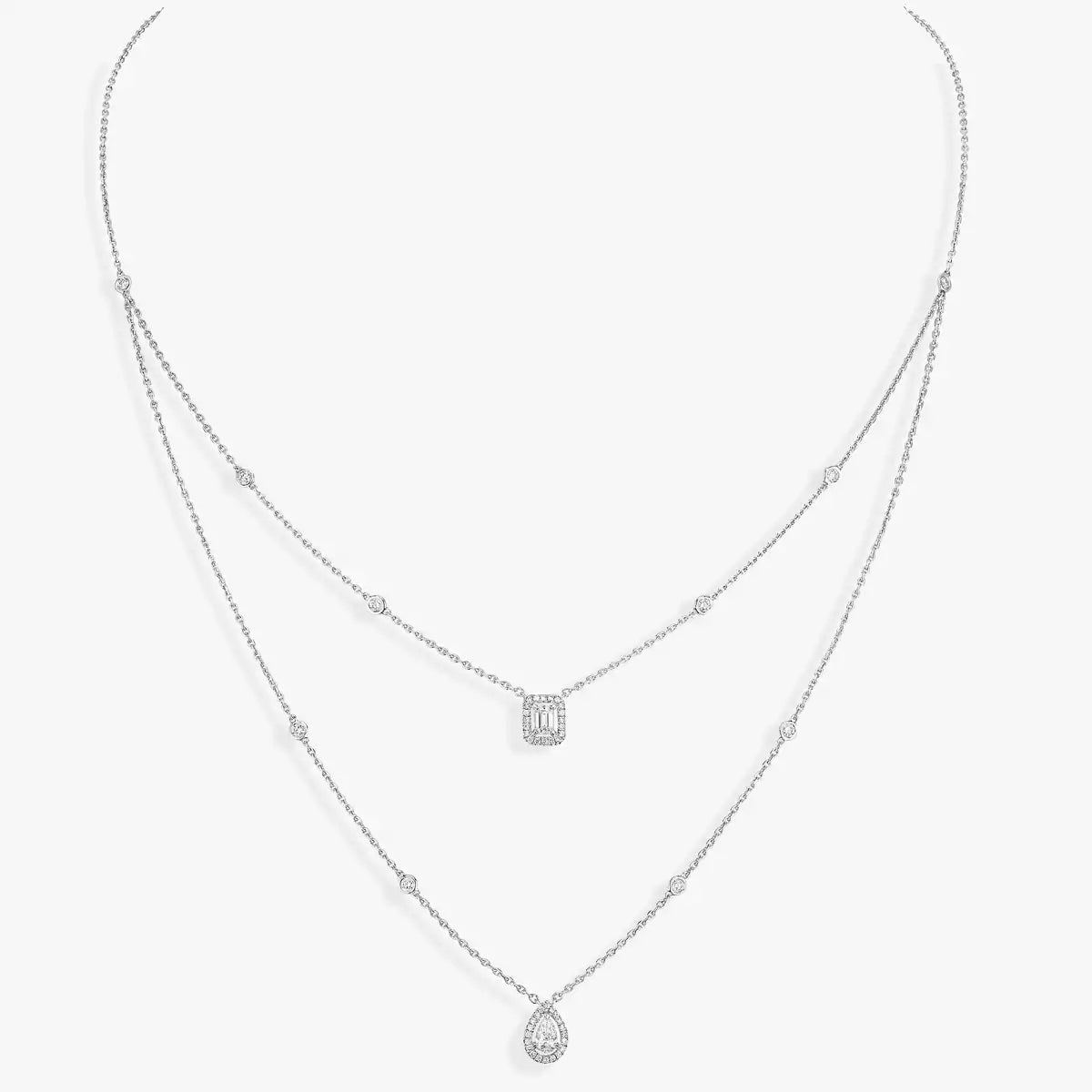 [LumiVibe]Diamond Necklace My Twin 2 Rows