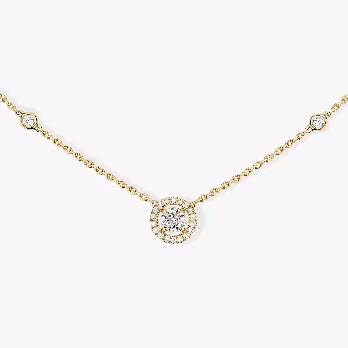[LumiVibe]Diamond Necklace 0,20ct Brilliant Shape Joy