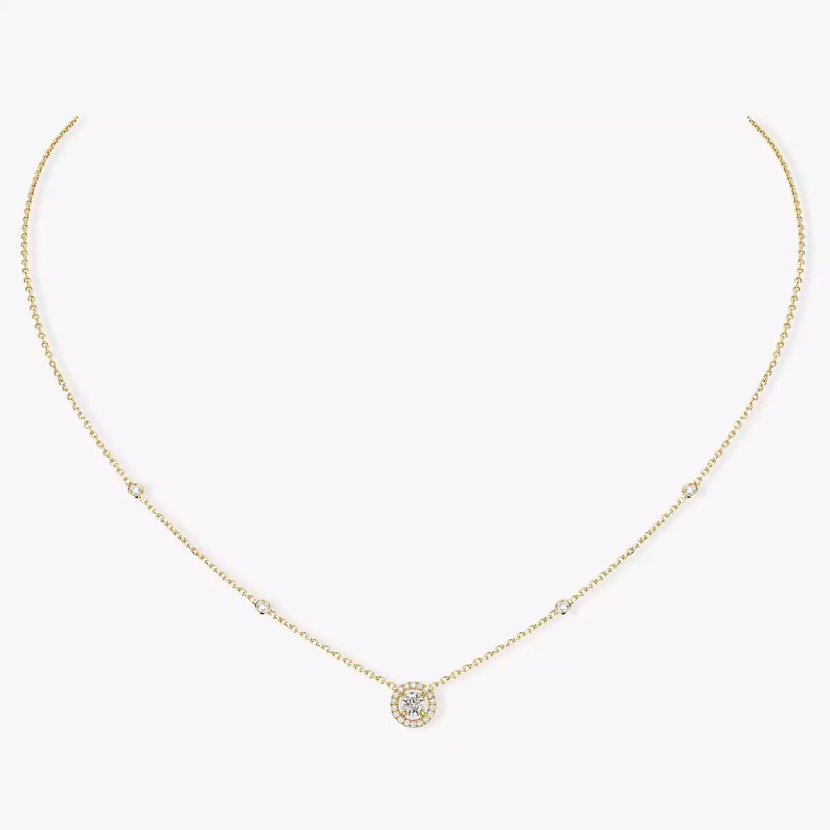 [LumiVibe]Diamond Necklace 0,20ct Brilliant Shape Joy