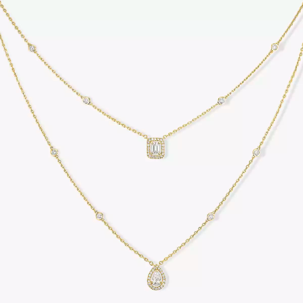 [LumiVibe]Diamond Necklace My Twin 2 Rows