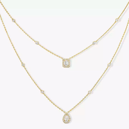 [LumiVibe]Diamond Necklace My Twin 2 Rows