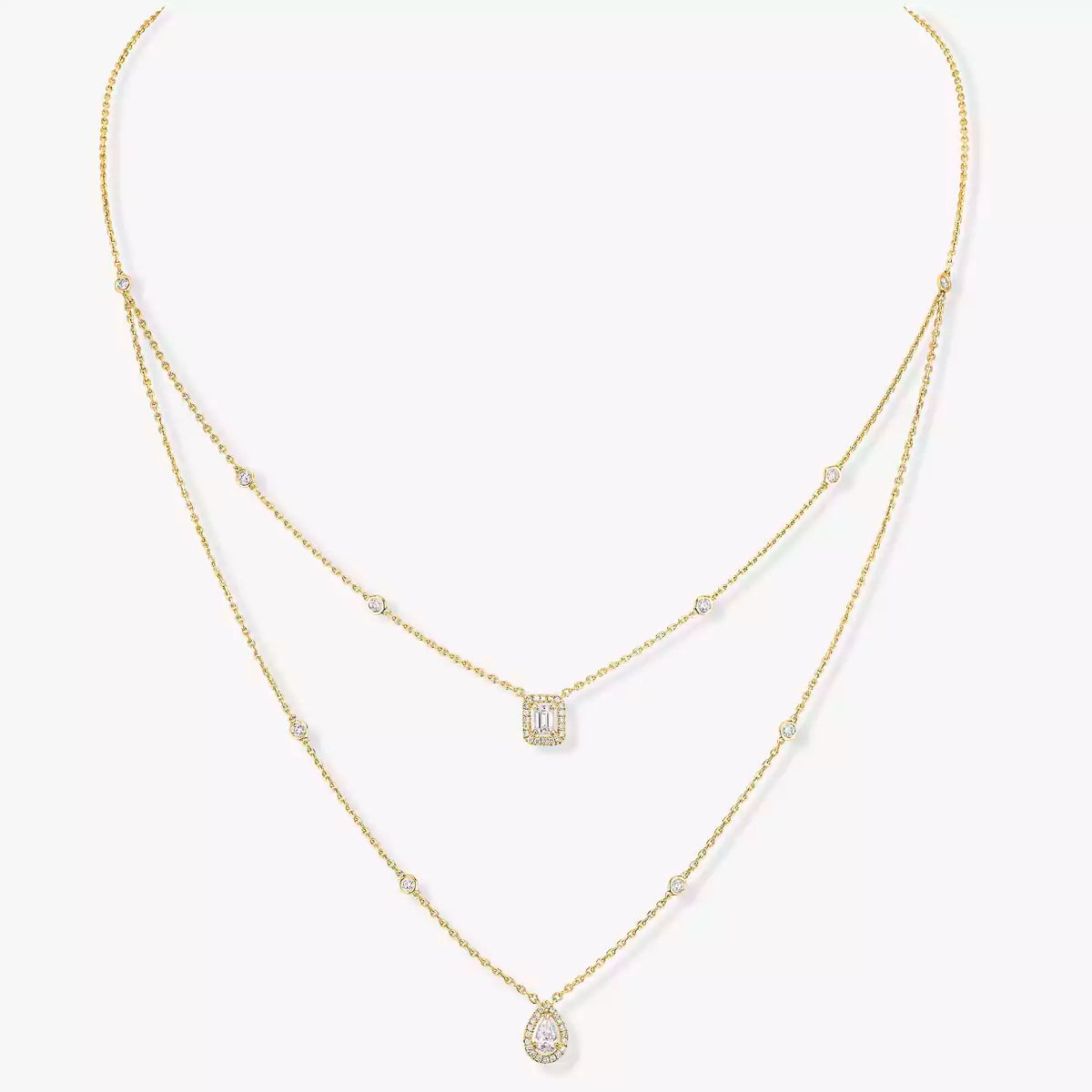 [LumiVibe]Diamond Necklace My Twin 2 Rows