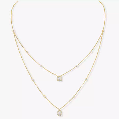 [LumiVibe]Diamond Necklace My Twin 2 Rows