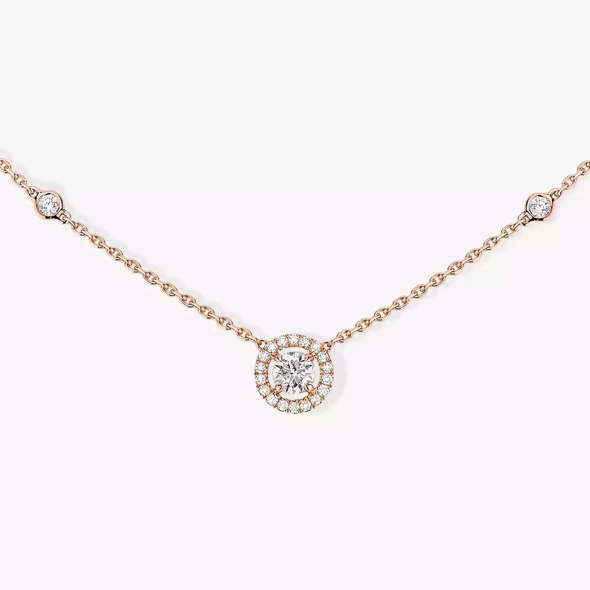[LumiVibe]Diamond Necklace 0,20ct Brilliant Shape Joy