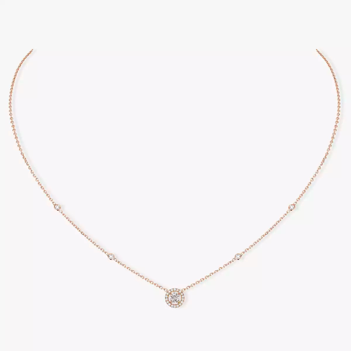 [LumiVibe]Diamond Necklace 0,20ct Brilliant Shape Joy
