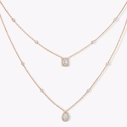 [LumiVibe]Diamond Necklace My Twin 2 Rows