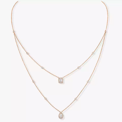 [LumiVibe]Diamond Necklace My Twin 2 Rows