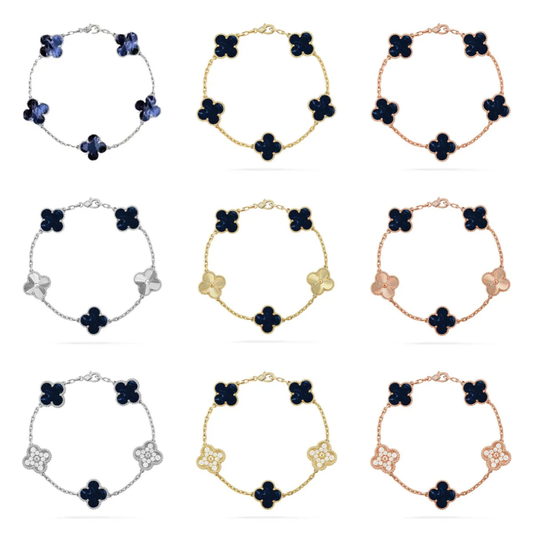 [LumiVibe]CLOVER 5 MOTIF PIETERSITE BRACELET COLLECTION