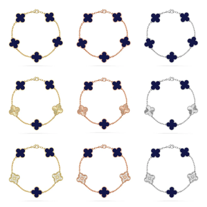 [LumiVibe]CLOVER 5 MOTIF LAPIS LAZULI BRACELET COLLECTION