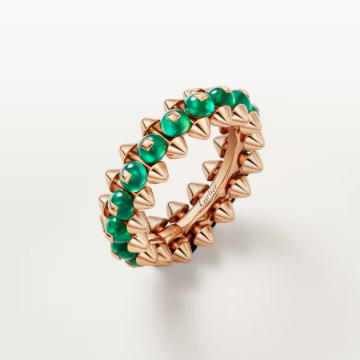 [LumiVibe]CLASH ELEGANT ROSE GOLD RING FEATURING NATURAL AGATE
