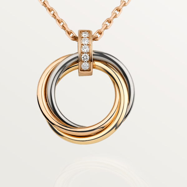 [LumiVibe]TRINITY NECKLACE GOLD  DIAMONDS