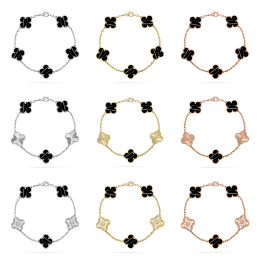 [LumiVibe] CLOVER 5 MOTIF PULSAR STONE BRACELET COLLECTION