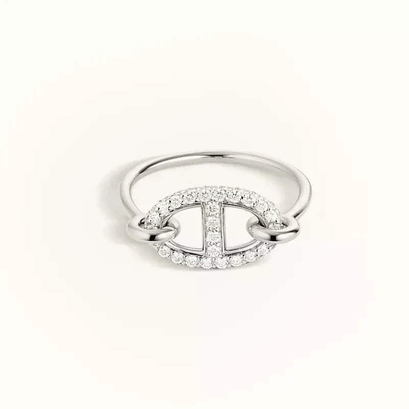 [LumiVibe]RONDE SMALL SILVER DIAMOND RING