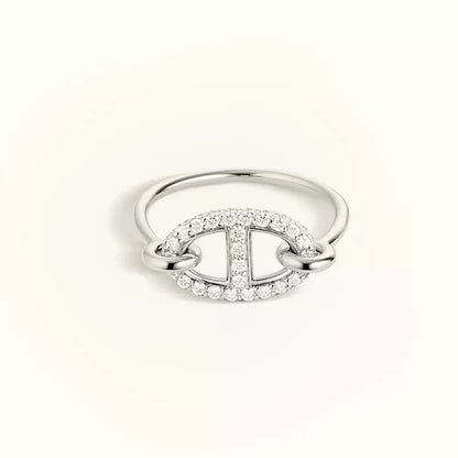 [LumiVibe]RONDE SMALL SILVER DIAMOND RING
