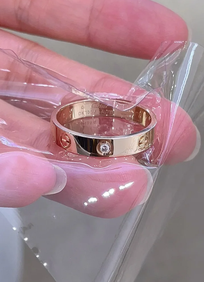 [LumiVibe]LOVE RING 4MM 1 DIAMOND